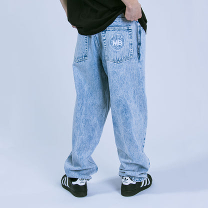 MOTO-BUNKA X HEAVIES - Collaboration Jeans/Chemical Washed Light Blue