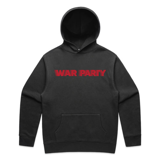 Faded Black Hoodie/Red Logo