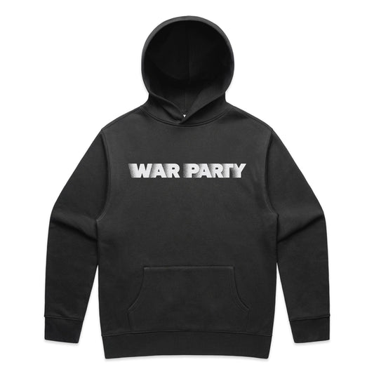 Faded Black Hoodie/White Logo